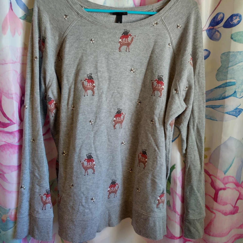 Torrid Raglan Woodland Creature Sweater